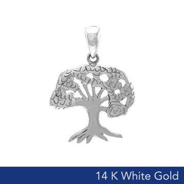 Tree of Life 14K White Gold Pendant WPD3915 - Jewelry
